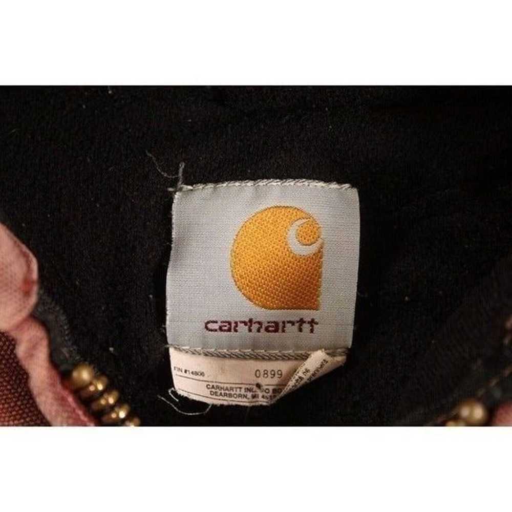 Vintage Carhartt Workwear Jacket Hoodie Full Zip … - image 5