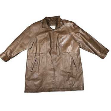 Vintage Roaman's Tan Leather Jacket Large