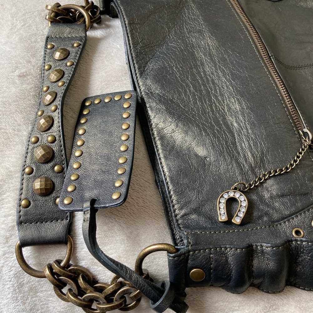 Betsey Johnson vintage studded leather bag - image 11