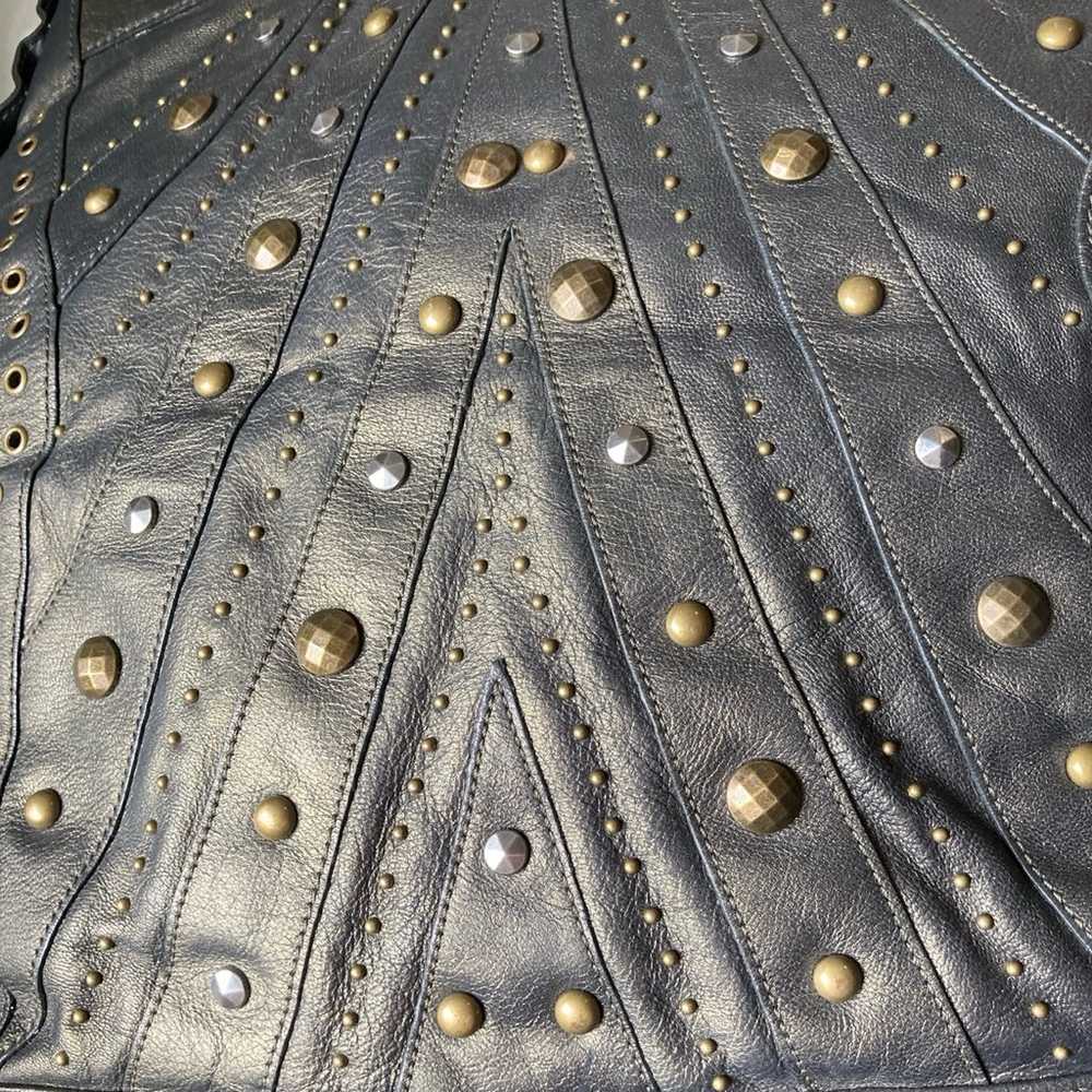 Betsey Johnson vintage studded leather bag - image 12