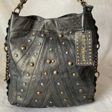 Betsey Johnson vintage studded leather bag - image 1