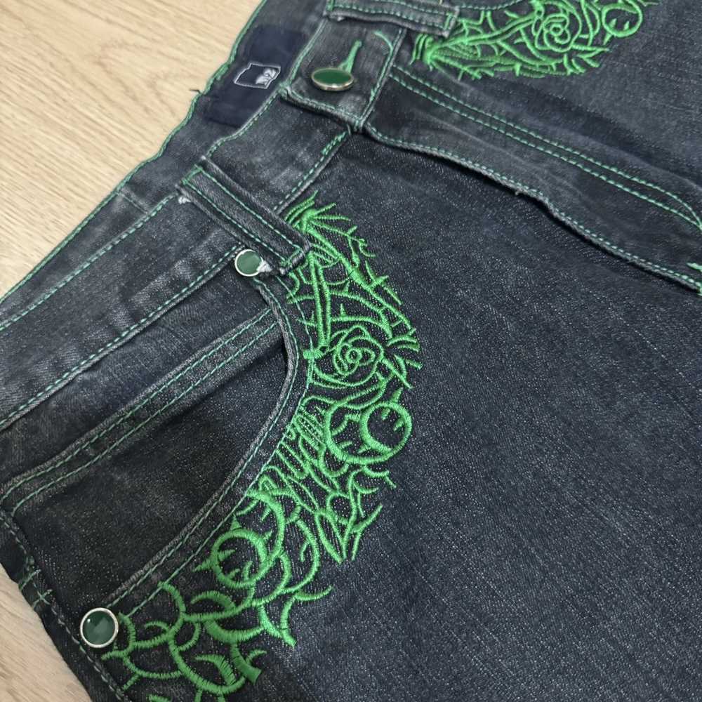 Japanese Brand M2 Jeans Embroidery Shorts - image 4