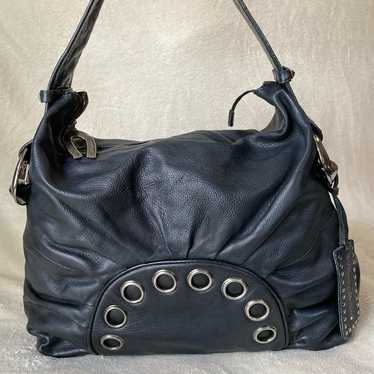 Betsey Johnson vintage black leather bag