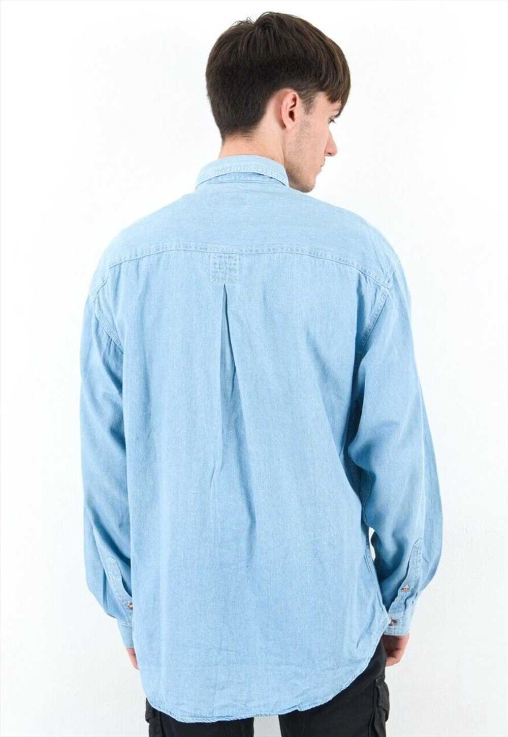 ORVIS Vintage Men M Shirt Long Sleeved Retro Jean… - image 3