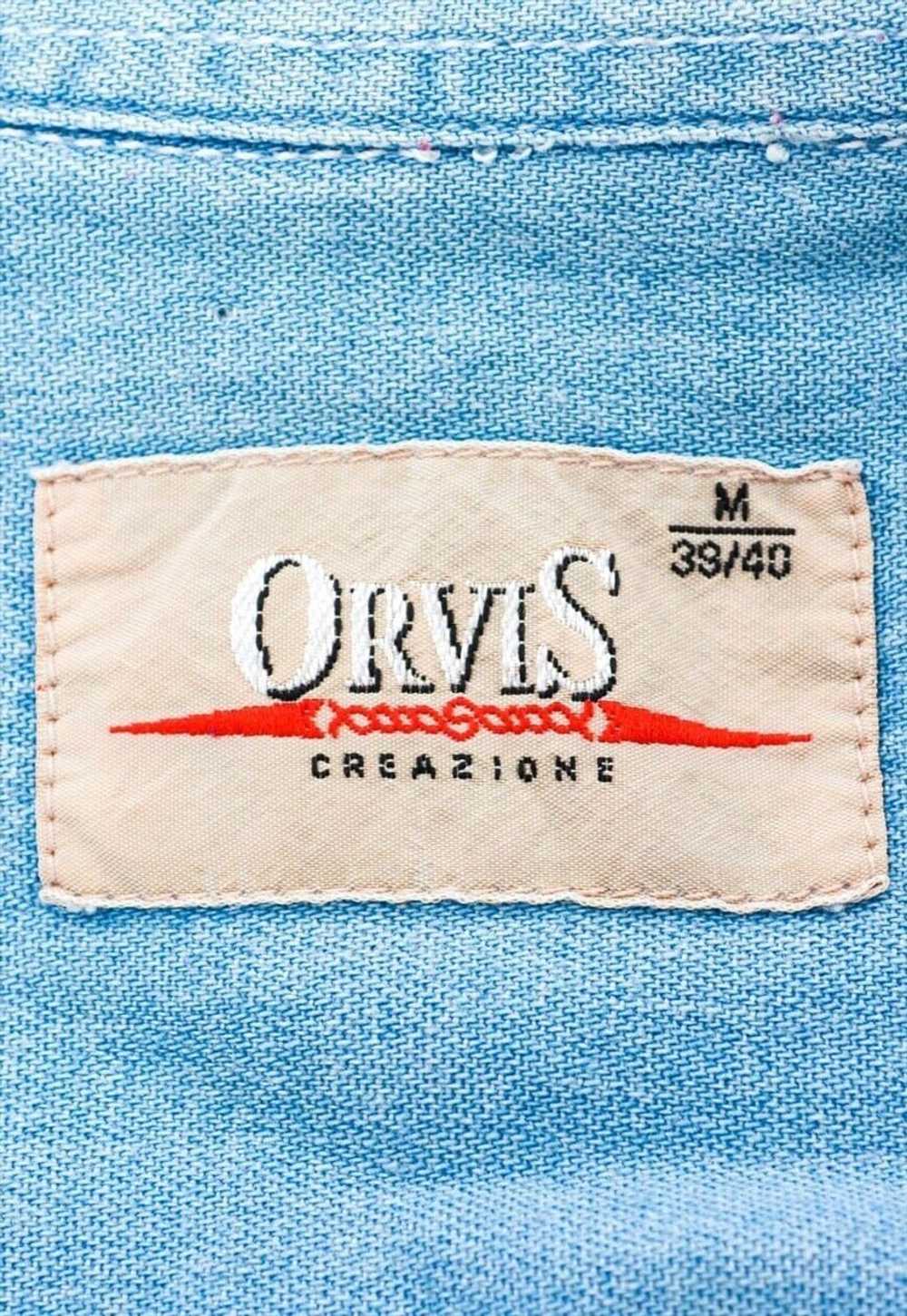 ORVIS Vintage Men M Shirt Long Sleeved Retro Jean… - image 5