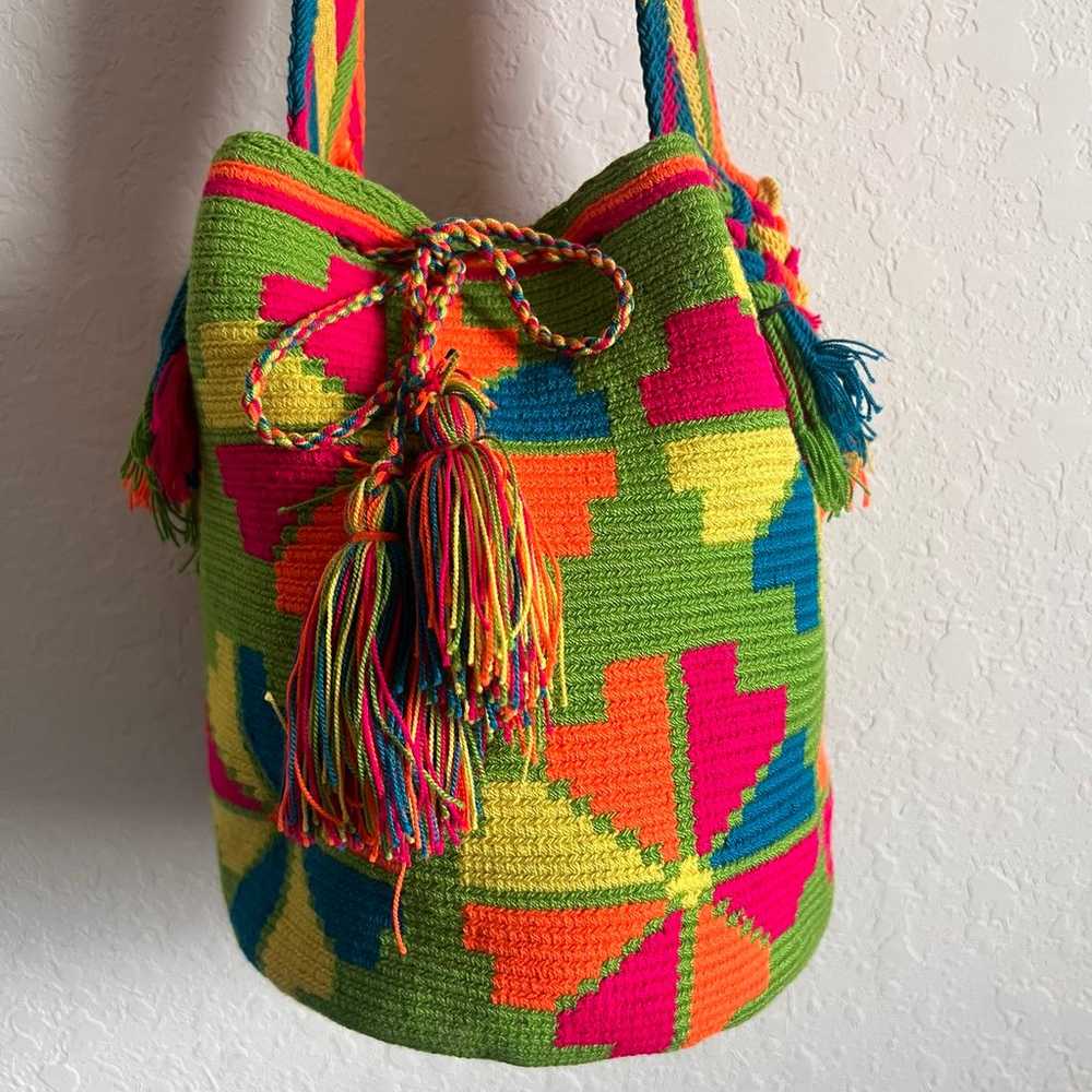 Handmade Wayuu Tribe Crossbody/Shouder Woven Baja… - image 1