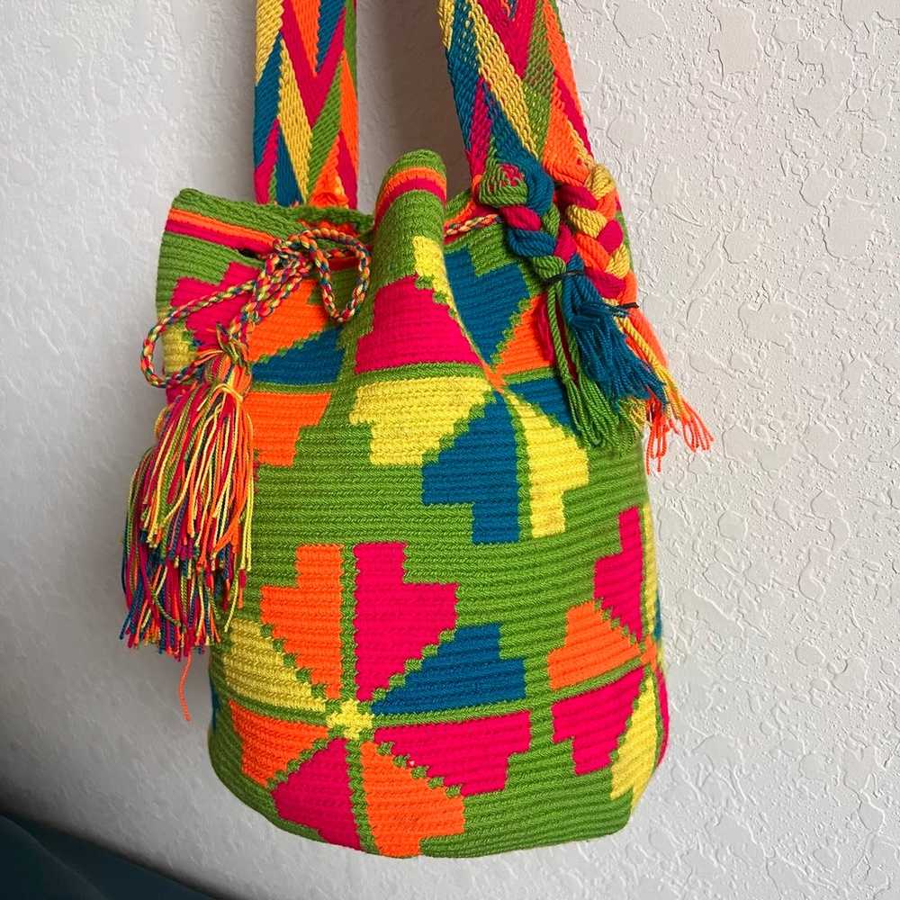 Handmade Wayuu Tribe Crossbody/Shouder Woven Baja… - image 3