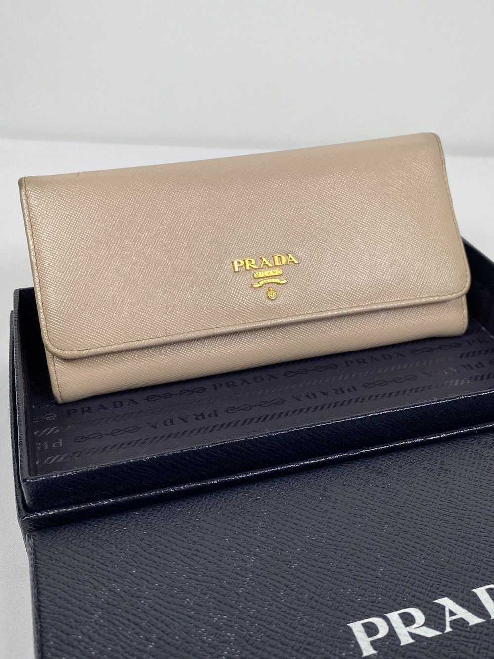 Prada Prada Saffiano metal leather long wallet - image 1