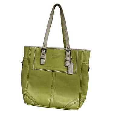 Coach women’s Hampton Vintage Lime Green purse han