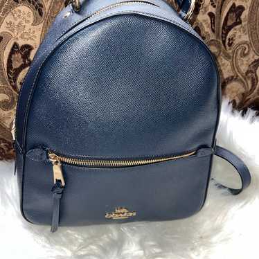 Coach navy blue mini backpack