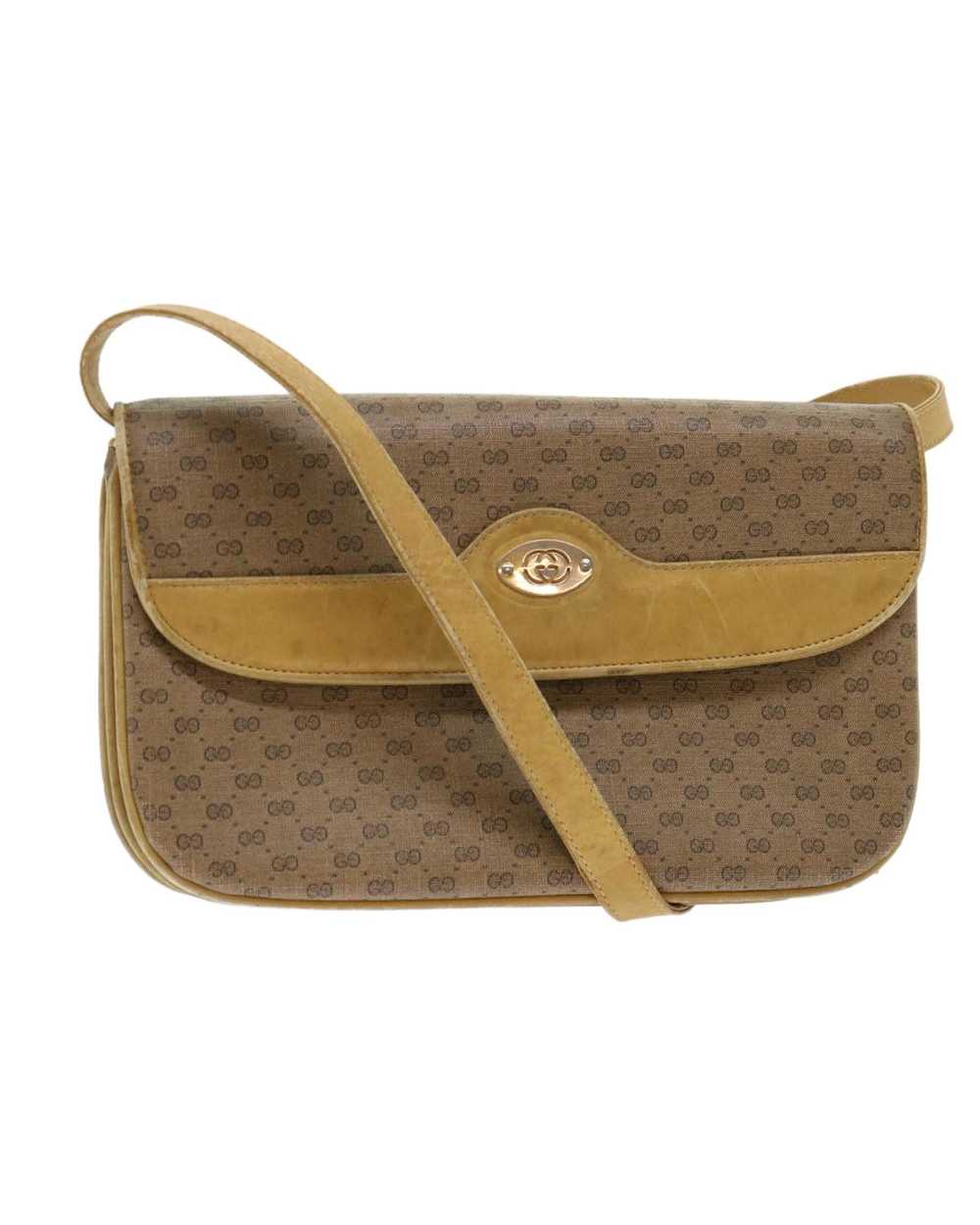 Gucci Luxury Gucci Beige Canvas Shoulder Bag - image 1