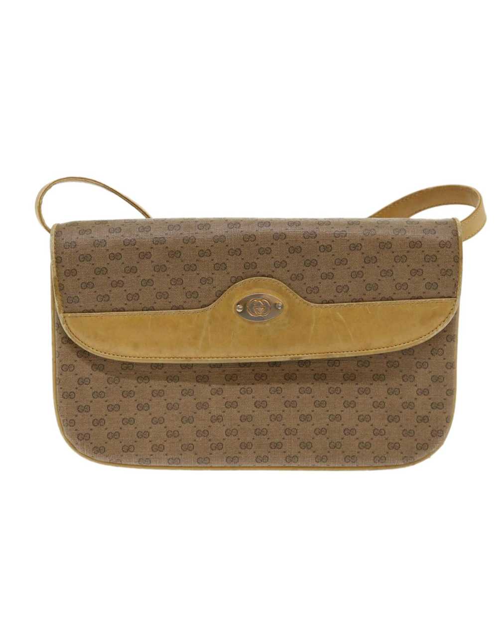 Gucci Luxury Gucci Beige Canvas Shoulder Bag - image 2