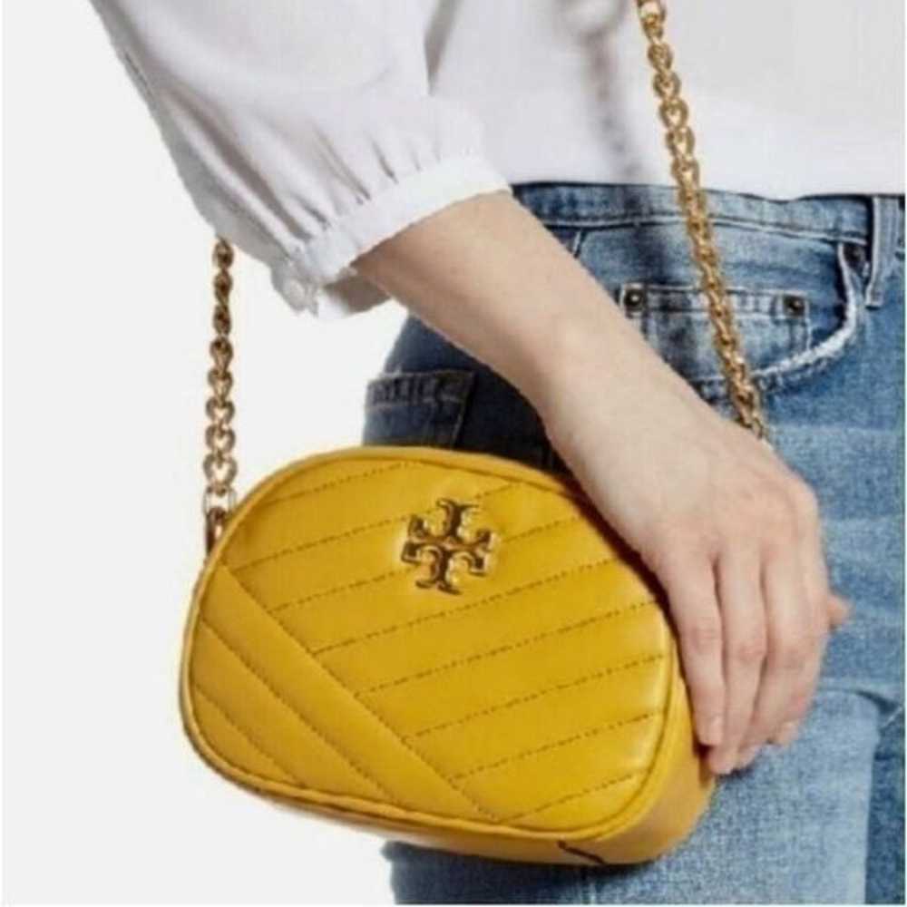 TORY BURCH YELLOW QUILTED LEATHER KIRA CROSSBODY … - image 2