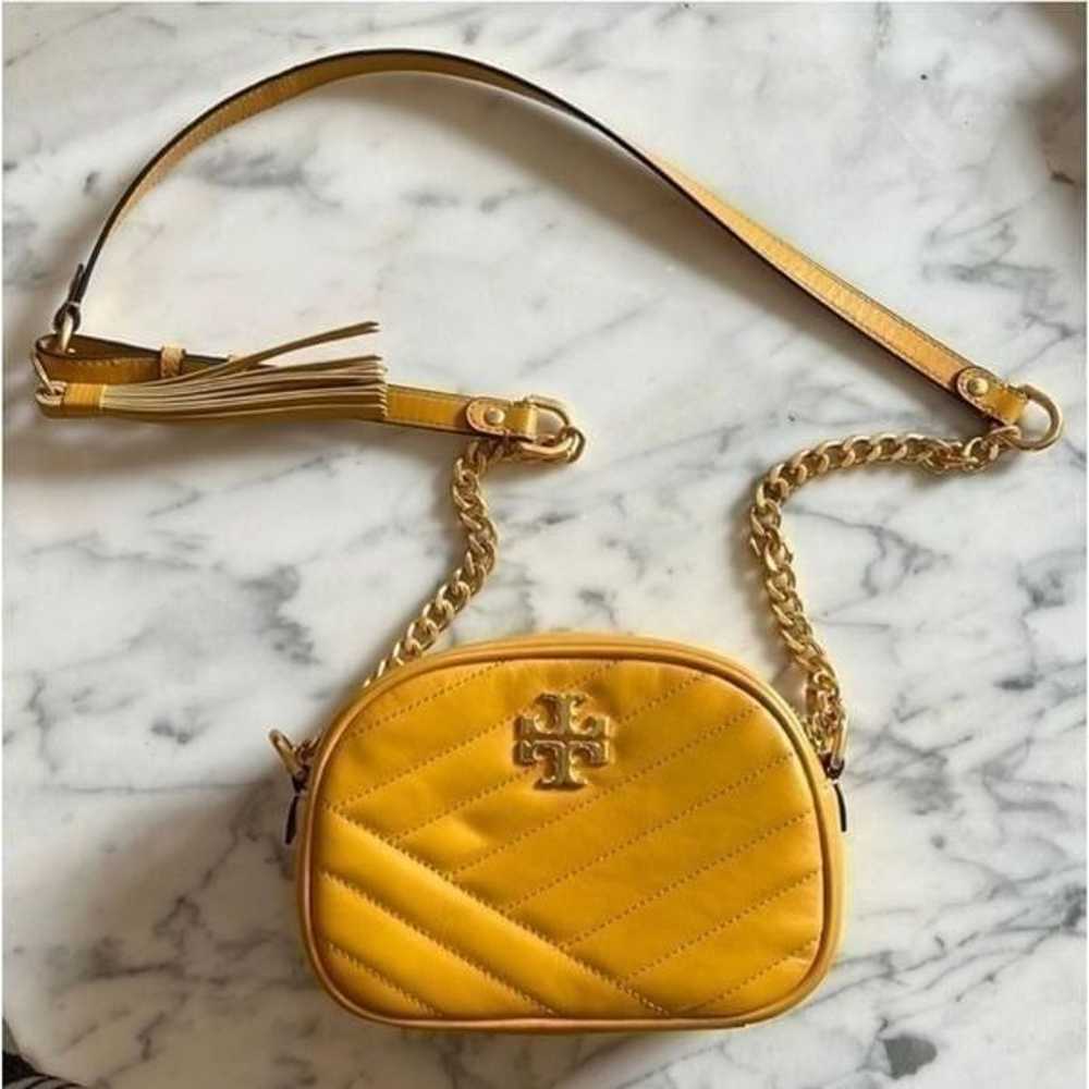 TORY BURCH YELLOW QUILTED LEATHER KIRA CROSSBODY … - image 7