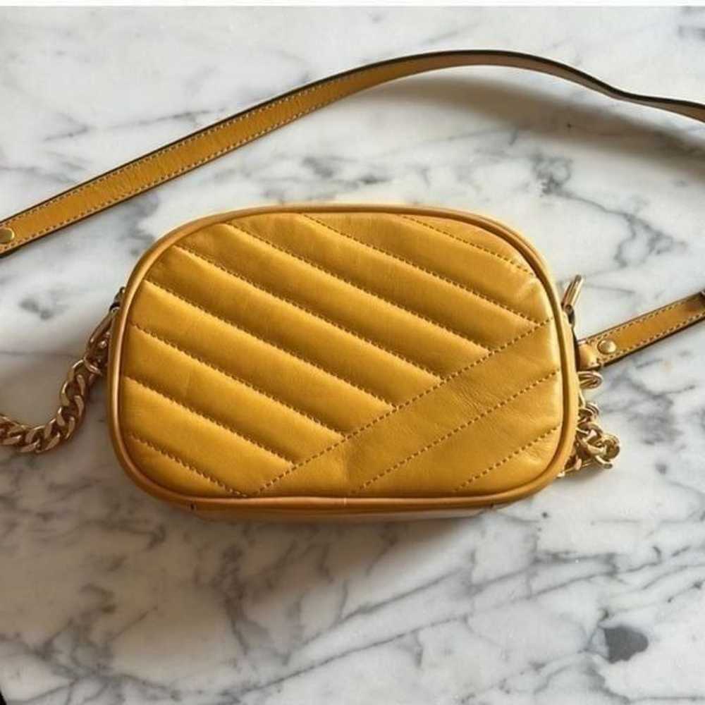 TORY BURCH YELLOW QUILTED LEATHER KIRA CROSSBODY … - image 9