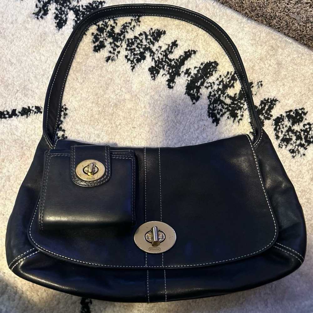 Vintage Coach shoulder bag and wallet - image 1