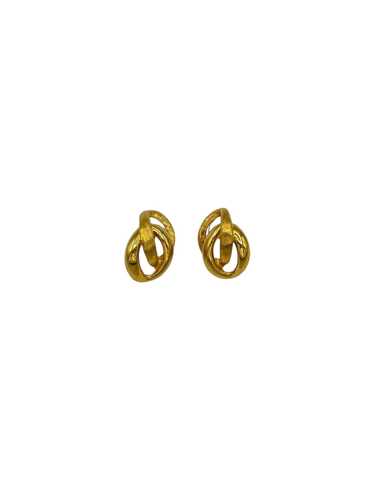 Napier Vintage Jewelry Gold Double Link Pierced E… - image 1