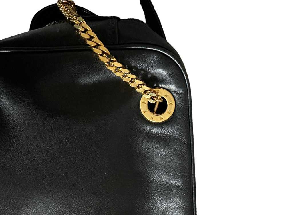 Paloma Picasso Vintage Handbag Black Leather Cros… - image 4