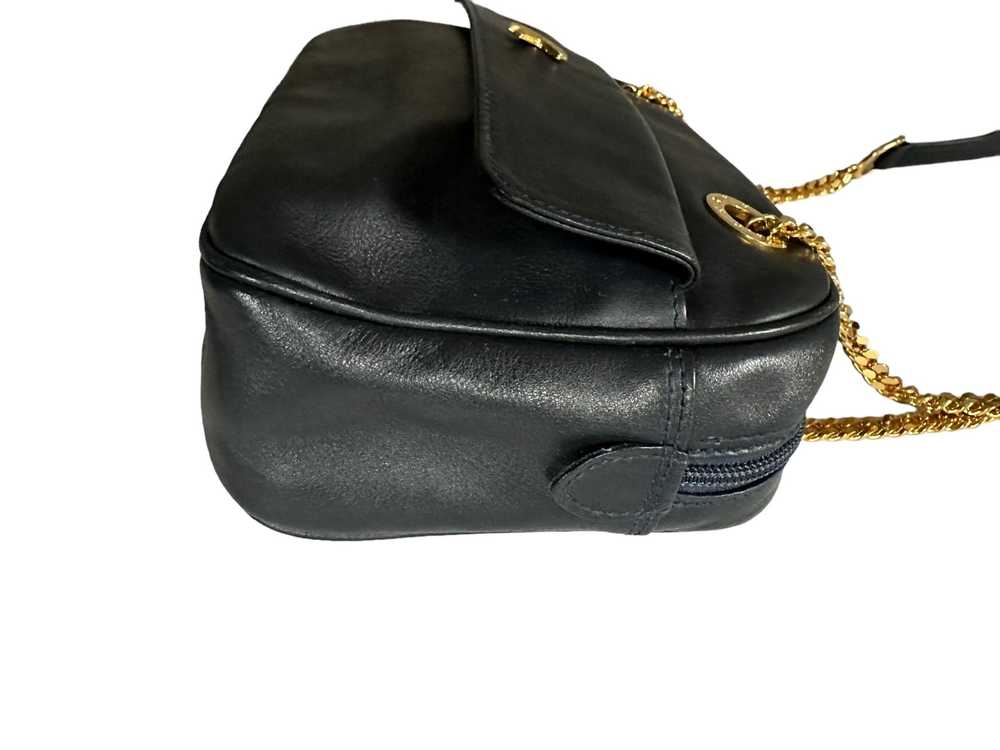 Paloma Picasso Vintage Handbag Black Leather Cros… - image 8