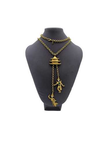 Kenneth Jay Lane KJL Vintage Jewelry Gold Pagoda T