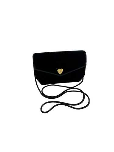 Black Velvet Small Crossbody Handbag