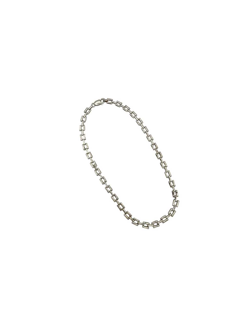 Sterling Silver 925 Square Link Chain Layering Ne… - image 2
