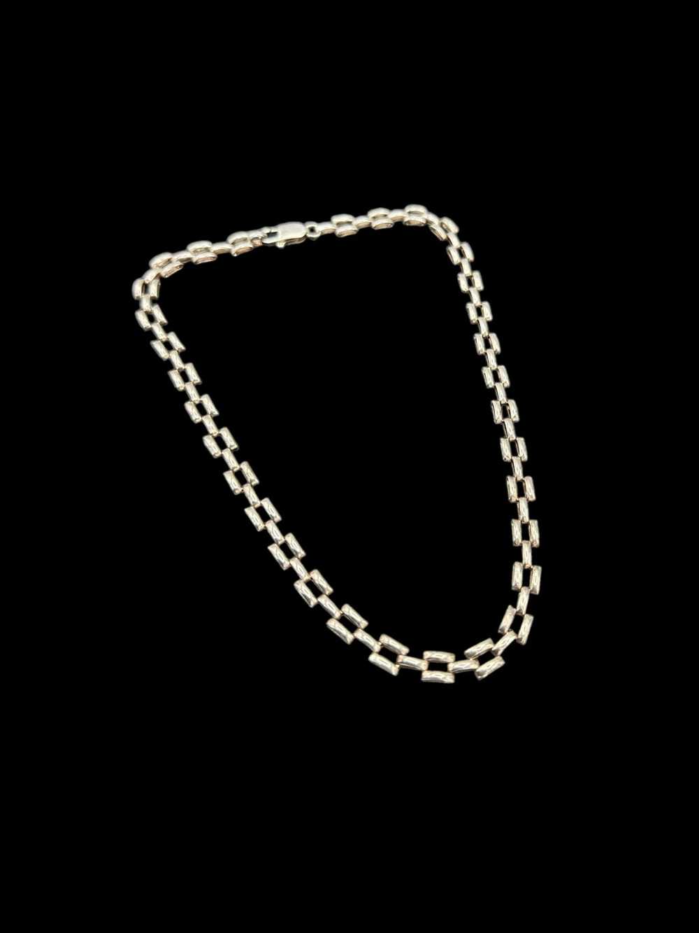 Sterling Silver 925 Square Link Chain Layering Ne… - image 5