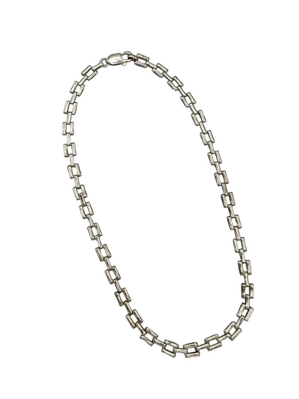 Sterling Silver 925 Square Link Chain Layering Ne… - image 6