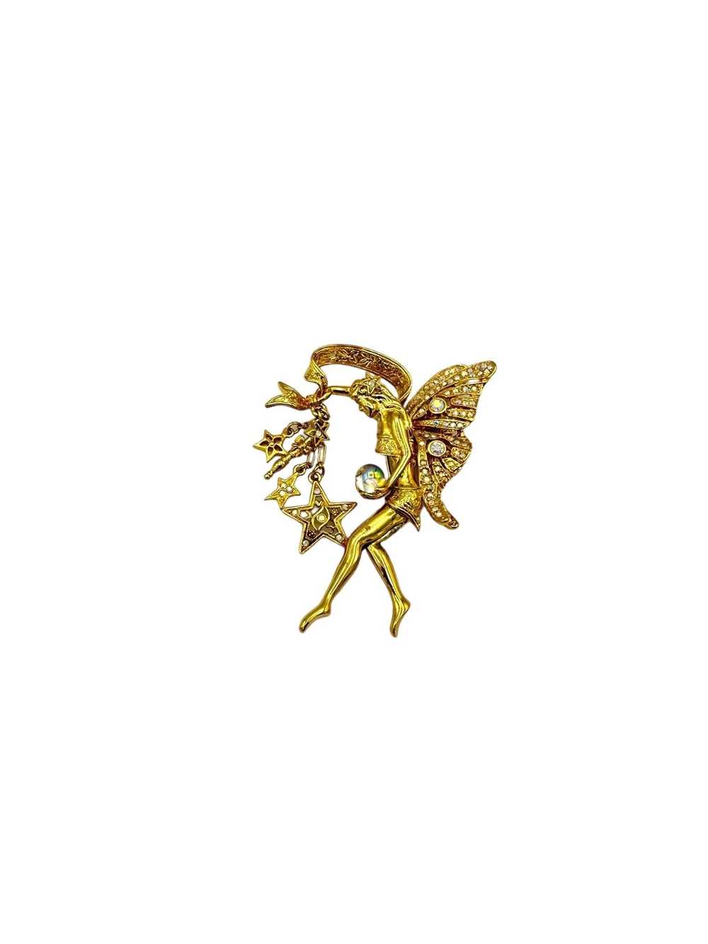 Gold Kirks Folly Large Fairy Godmother Charm AB R… - image 2