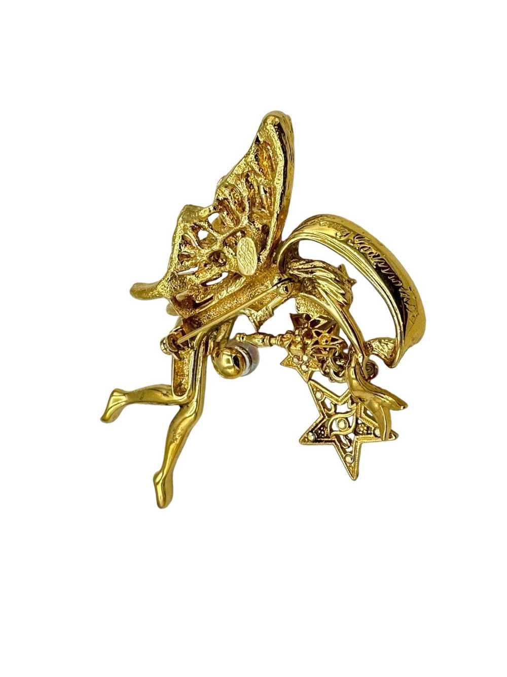 Gold Kirks Folly Large Fairy Godmother Charm AB R… - image 5