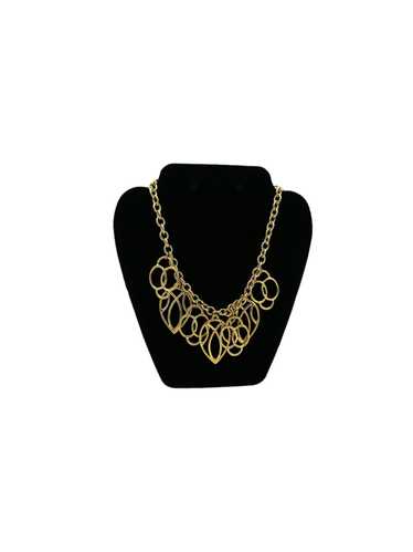 Monet Gold Chain Stylized Dangle Charm Necklace