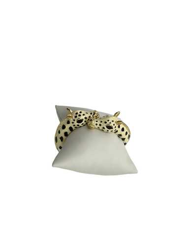 Fornash Black & White Giraffe Hinged Bangle Bracel