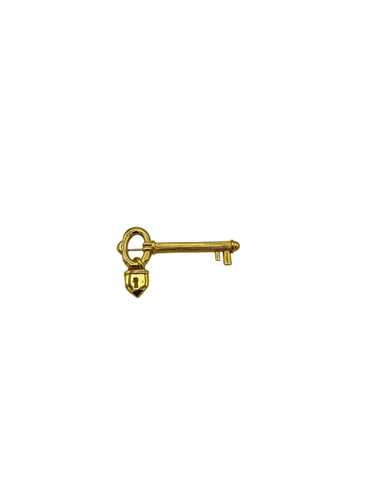 Monet Classic Gold Lock & Key Brooch
