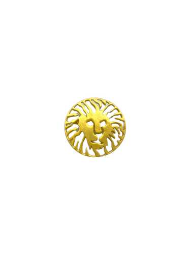 Vintage Petite Anne Klein Brush Gold Cutout Lion L
