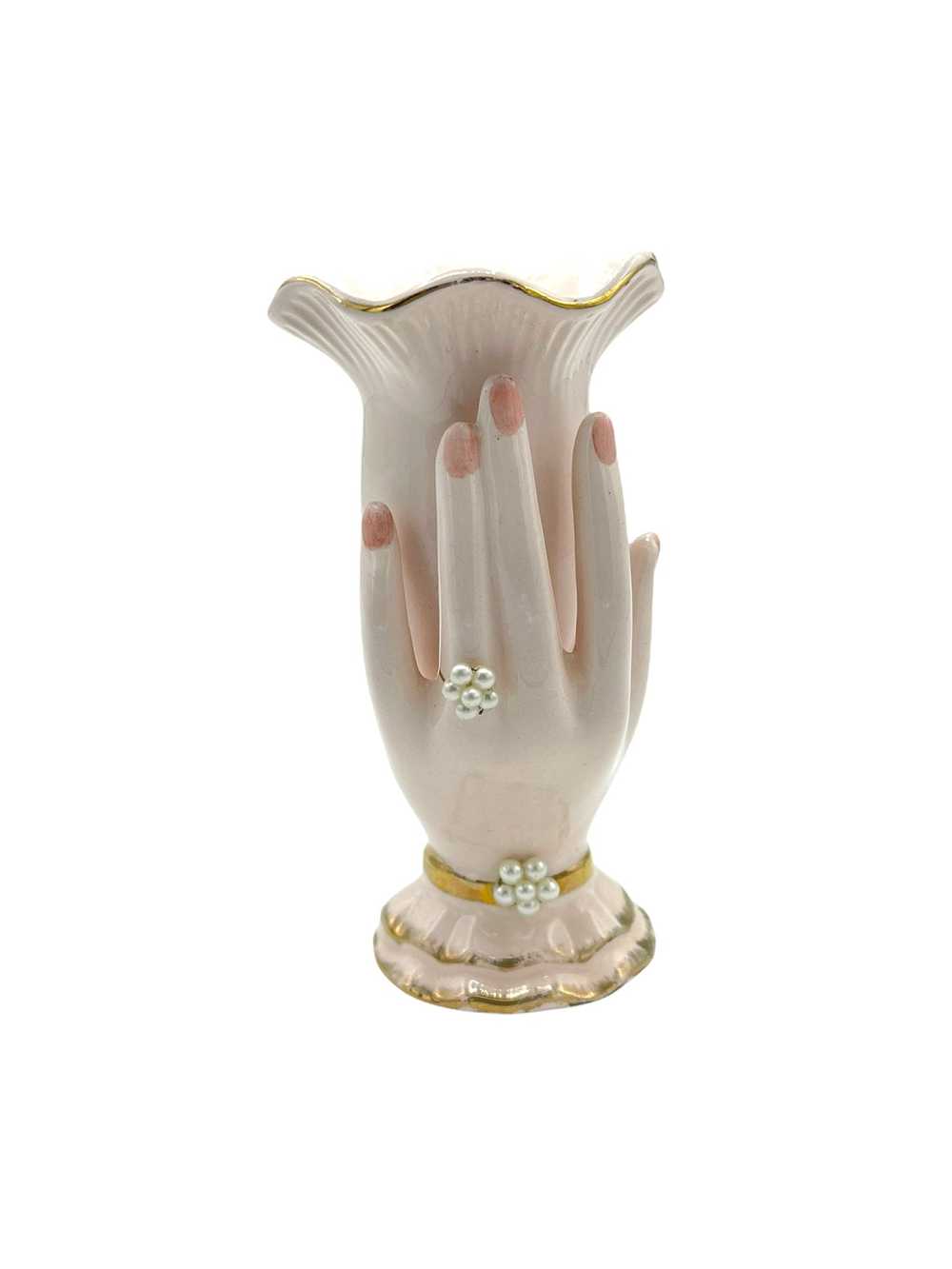 Pink Women Hand Bud Vase - image 1