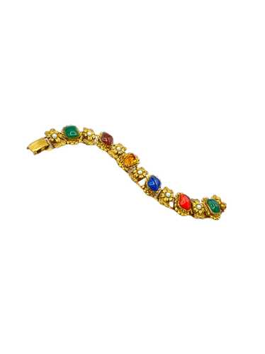 Antique Gold Slide Style Charm Bracelet