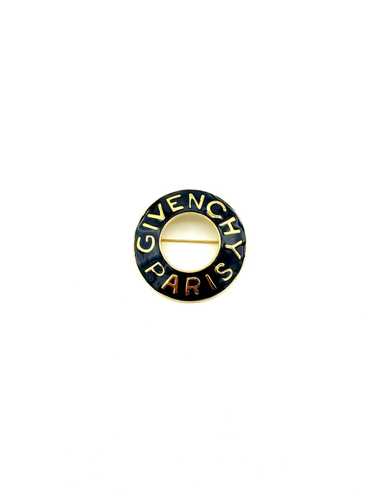 Classic Gold Givenchy Open Circle Black Enamel Log