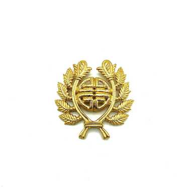 Classic Gold Givenchy Logo Laurels Emblem Vintage 