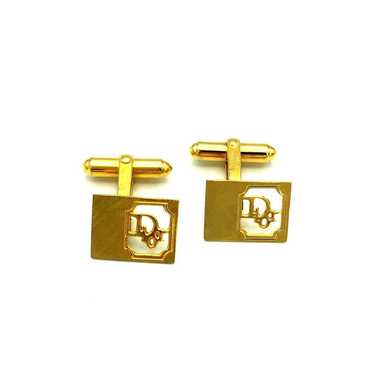 Christian Dior Logo Gold Vintage Cufflinks