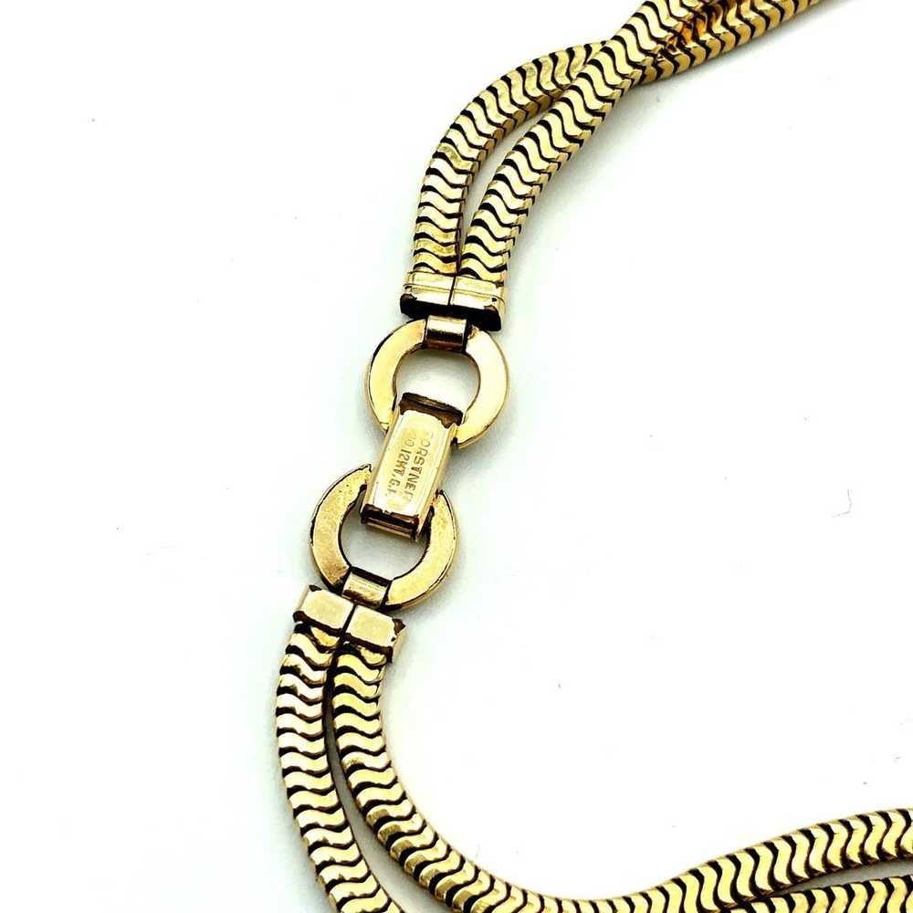 12K Gold Filled Layering Double Snake Chain Vinta… - image 6