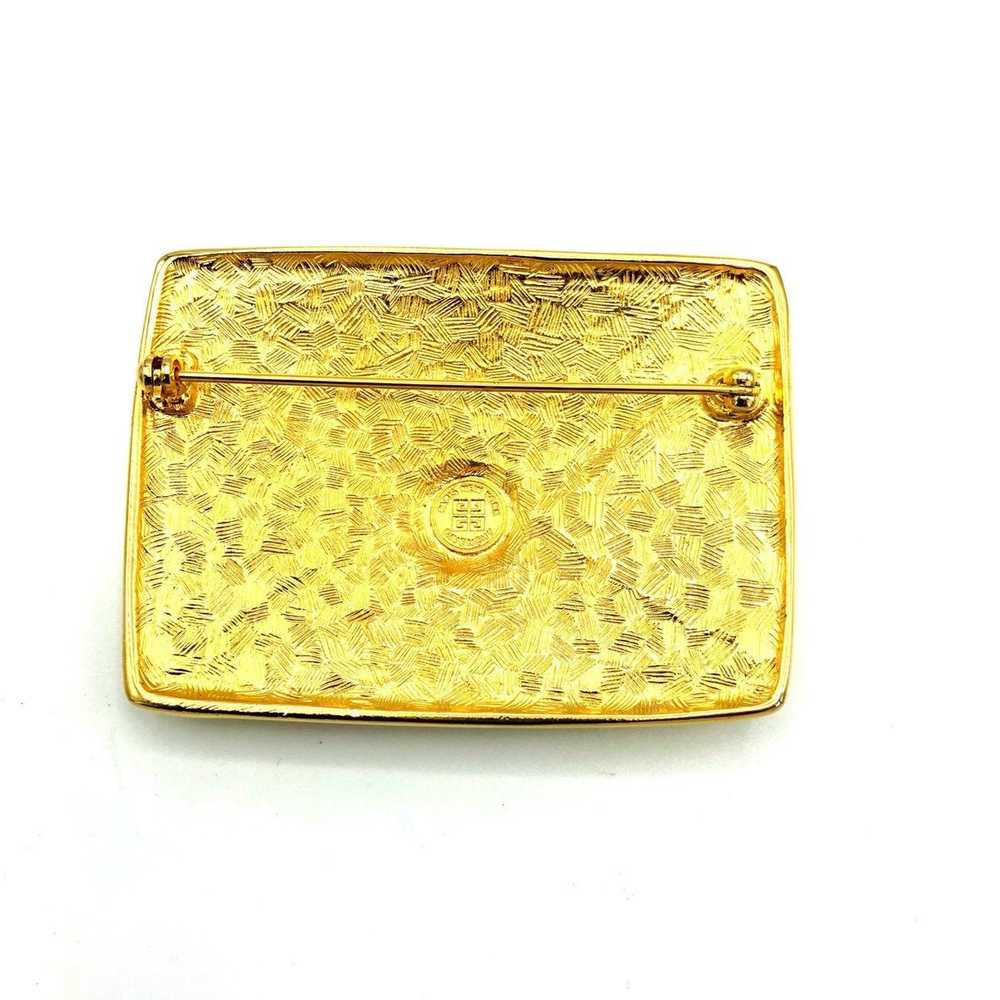 Givenchy Gold Large Envelope Logo Vintage Brooch - image 5