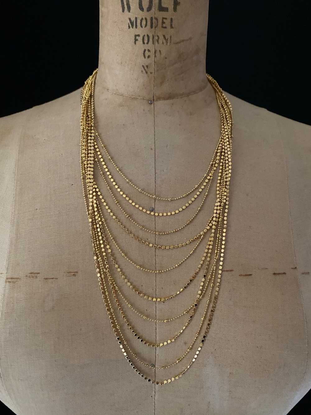 Joan Rivers Gold Layered Chains Vintage Necklace - image 2