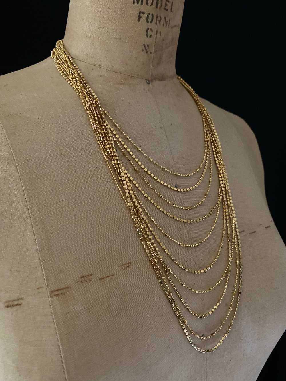 Joan Rivers Gold Layered Chains Vintage Necklace - image 4