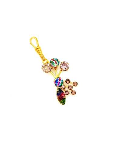 Rainbow Floral Rhinestone Vintage Charm