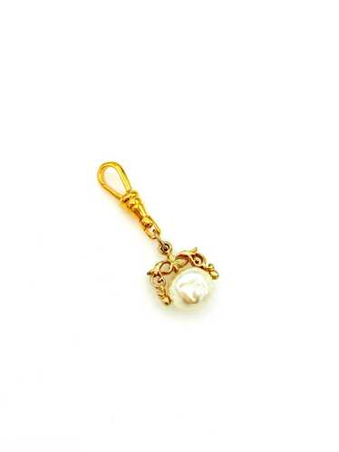 Faux Pearl Victorian Revival Fob Charm