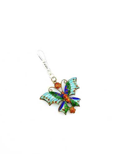 Cloisonne Enamel Butterfly Charm