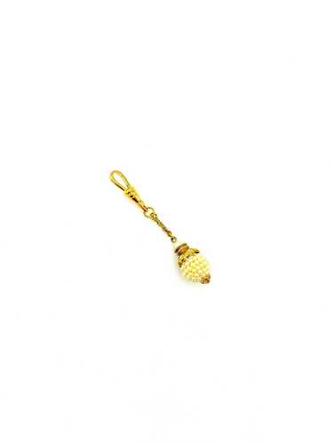 Gold Faux Seed Pearl Bead Victorian Revival Charm