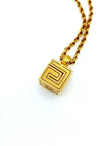 Givenchy Gold Cube Charm Vintage Pendant