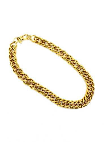 Vintage Heavy Link Gold Curb Chain Necklace