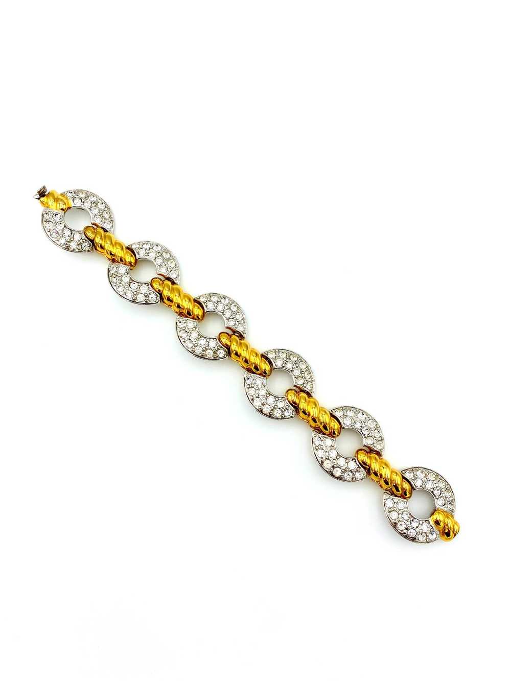 Nolan Miller Classic Gold & Silver Rhinestone Vin… - image 1